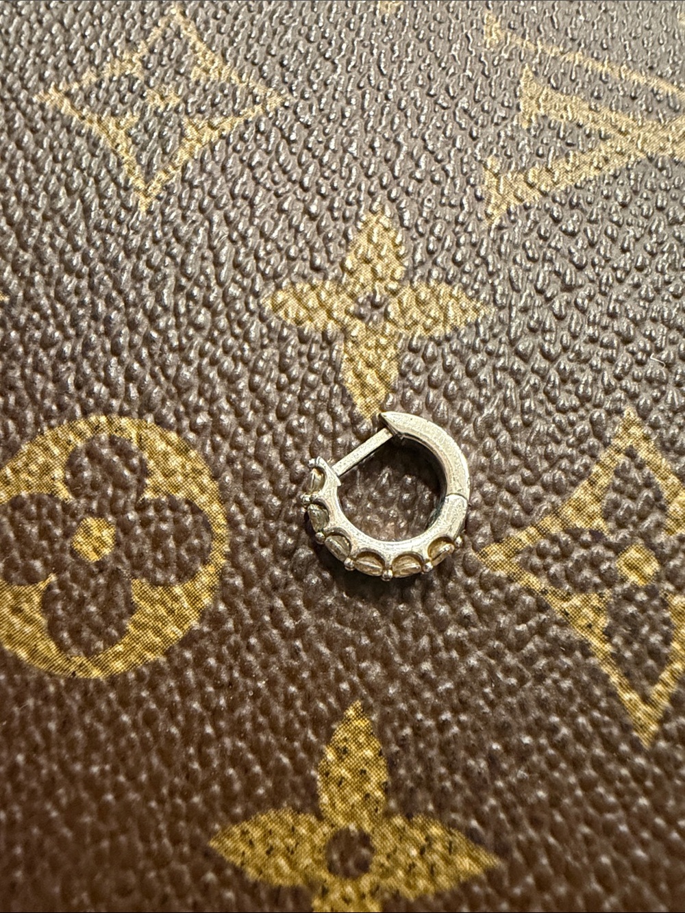 Designer-Inspired Small Silver Hoop Earring - single
